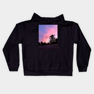 Sunset Over a Burger King Parking Lot Three Kids Hoodie